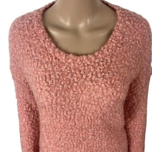 Nectar Clothing Peach Popcorn Knit Sweater Size Small - Picture 2 of 8